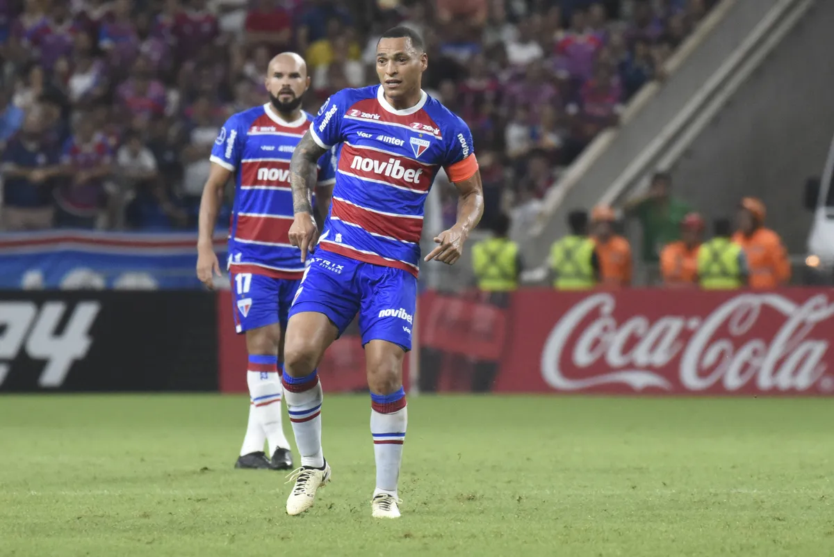 Action during the Copa Sudamericana football game between Fortaleza v BOca Juniors at Arena Castelao, Fortaleza, Brazil.