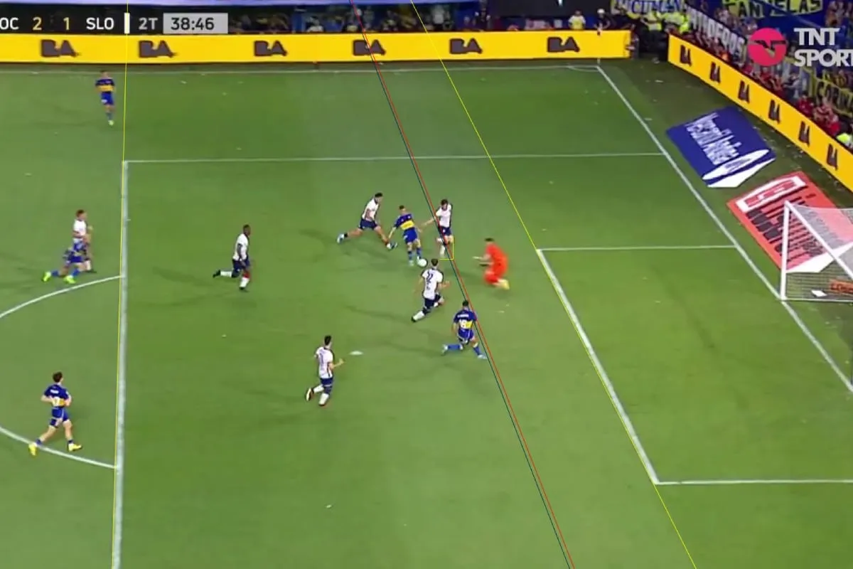 Miguel Merentiel, habilitado en el gol de Boca sobre San Lorenzo