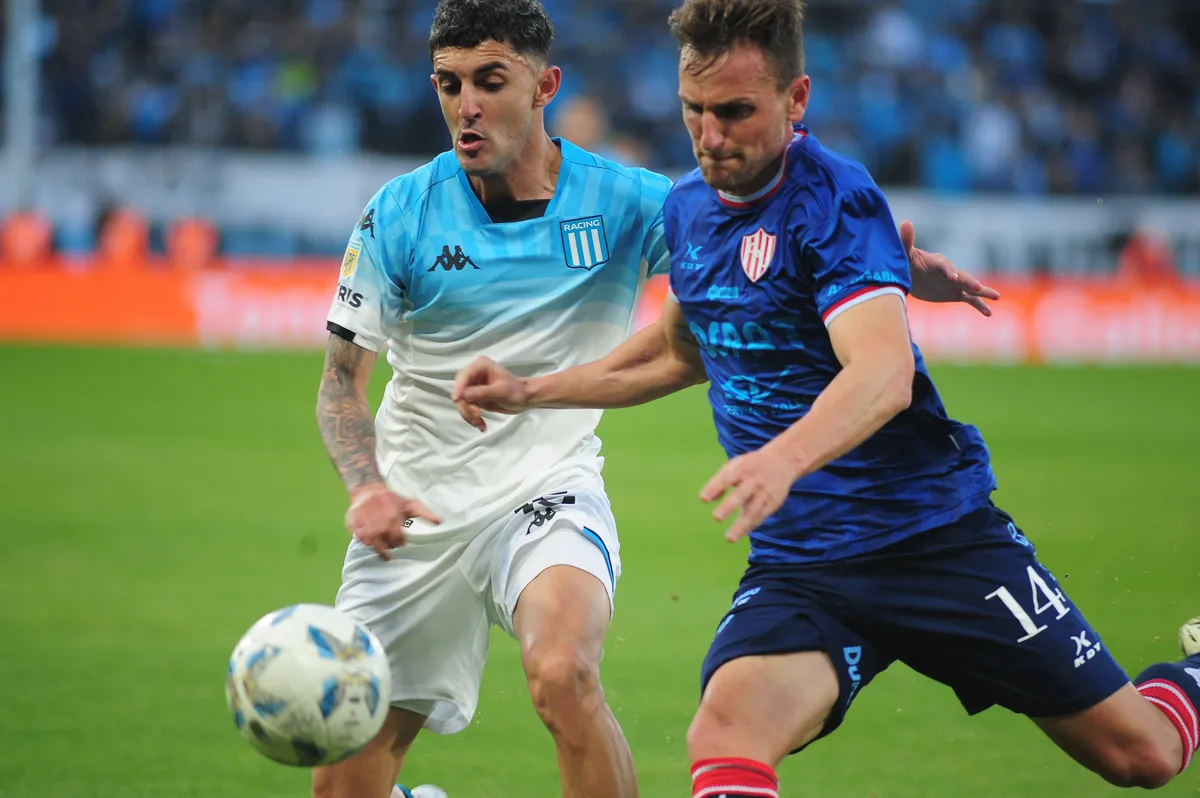 Racing Club vs Union de Santa Fe. Fecha 8 Liga Profesional. Futbol Argentina. Primera Division. 28/7/2024 *** Racing Clu