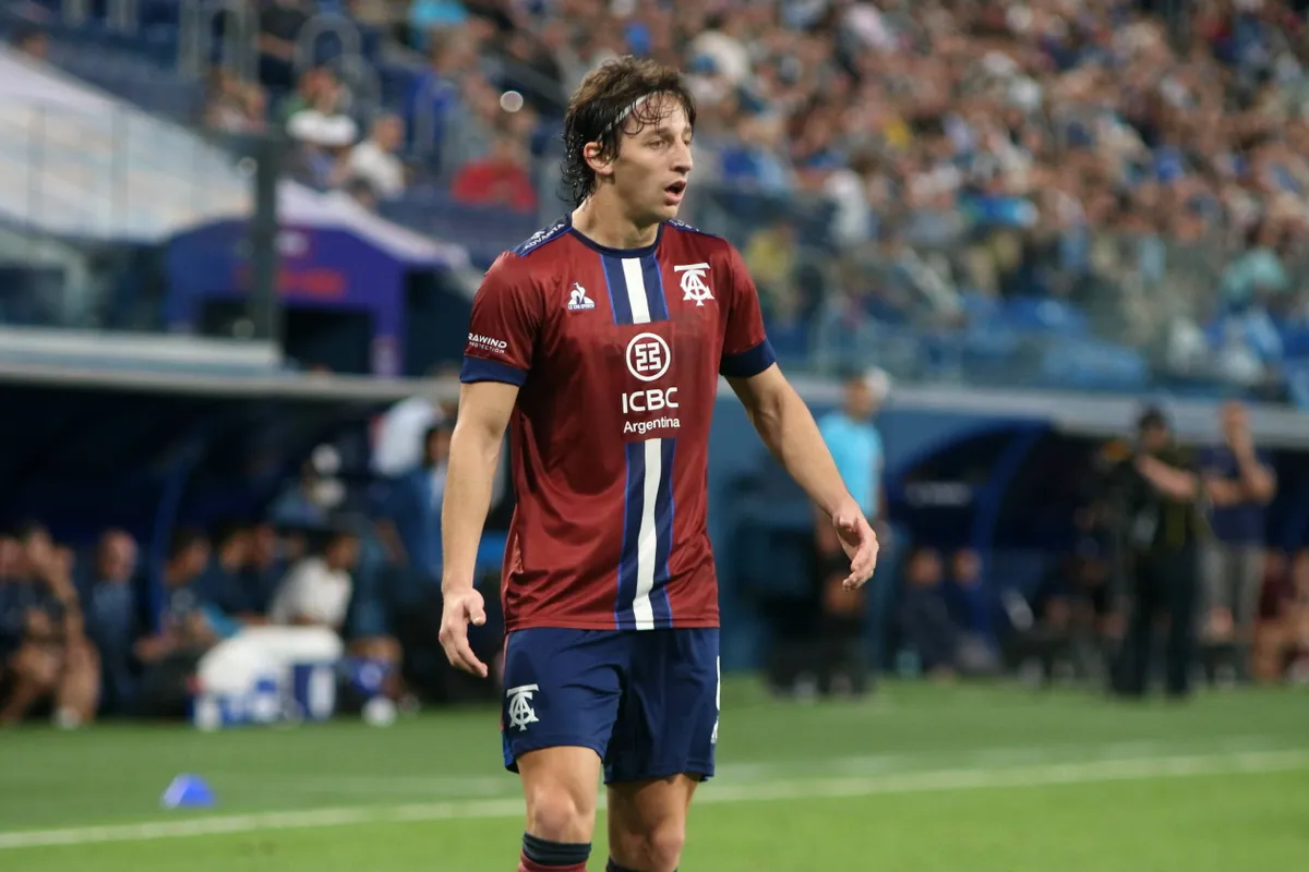 Matias Galarza (8) of Club Atletico Talleres seen in action during the Winline Summer Cup football match between Zenit S