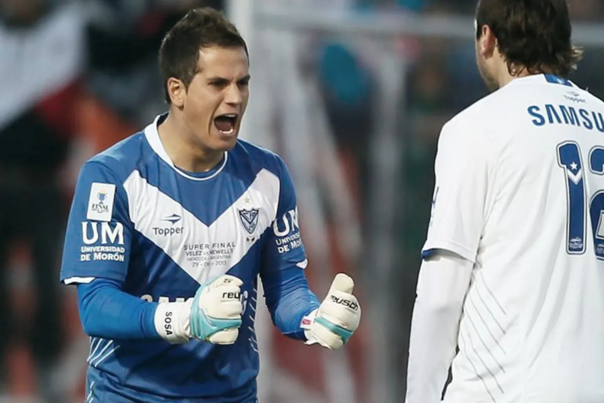 Sebastián Sosa con la camiseta de Vélez Sarsfield en su primer ciclo