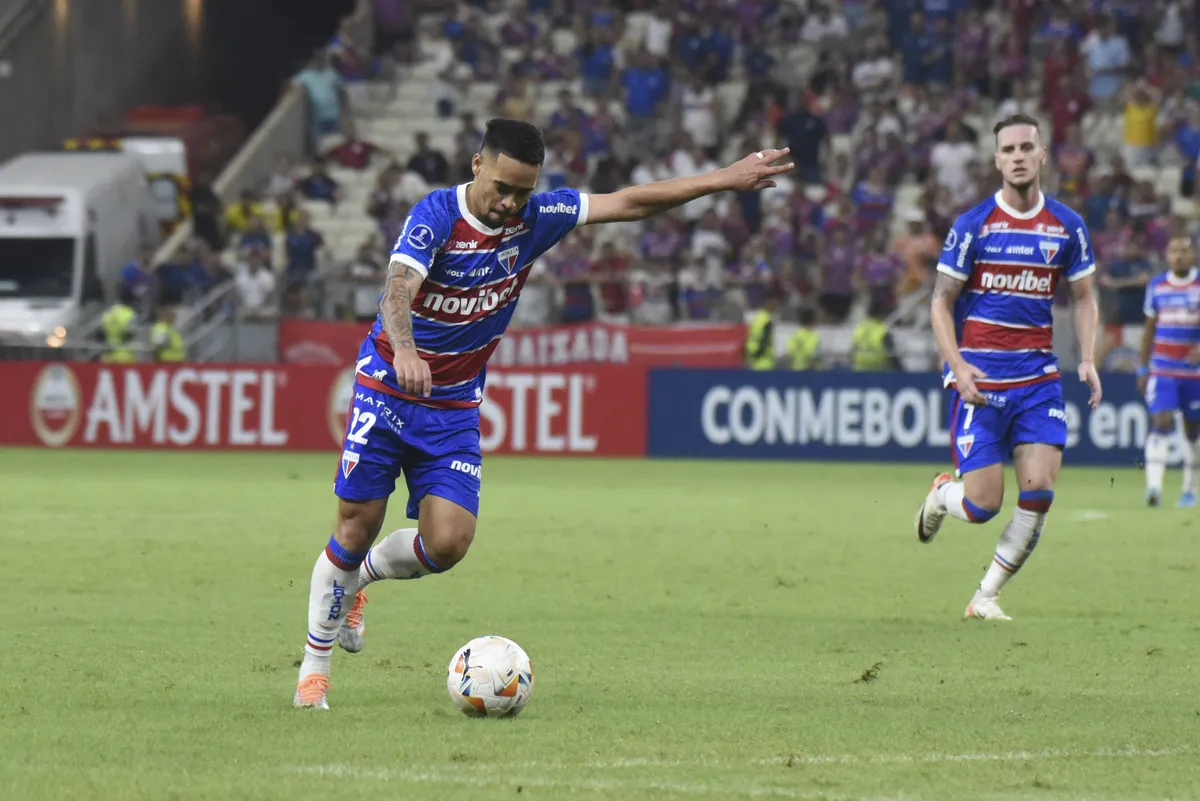 Action during the Copa Sudamericana football game between Fortaleza v BOca Juniors at Arena Castelao, Fortaleza, Brazil.