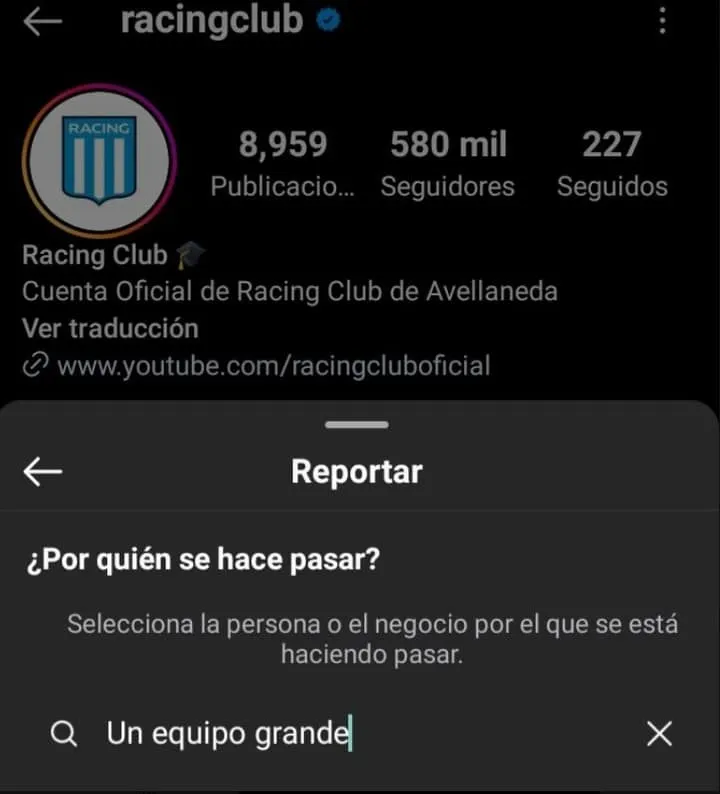Meme de Racing