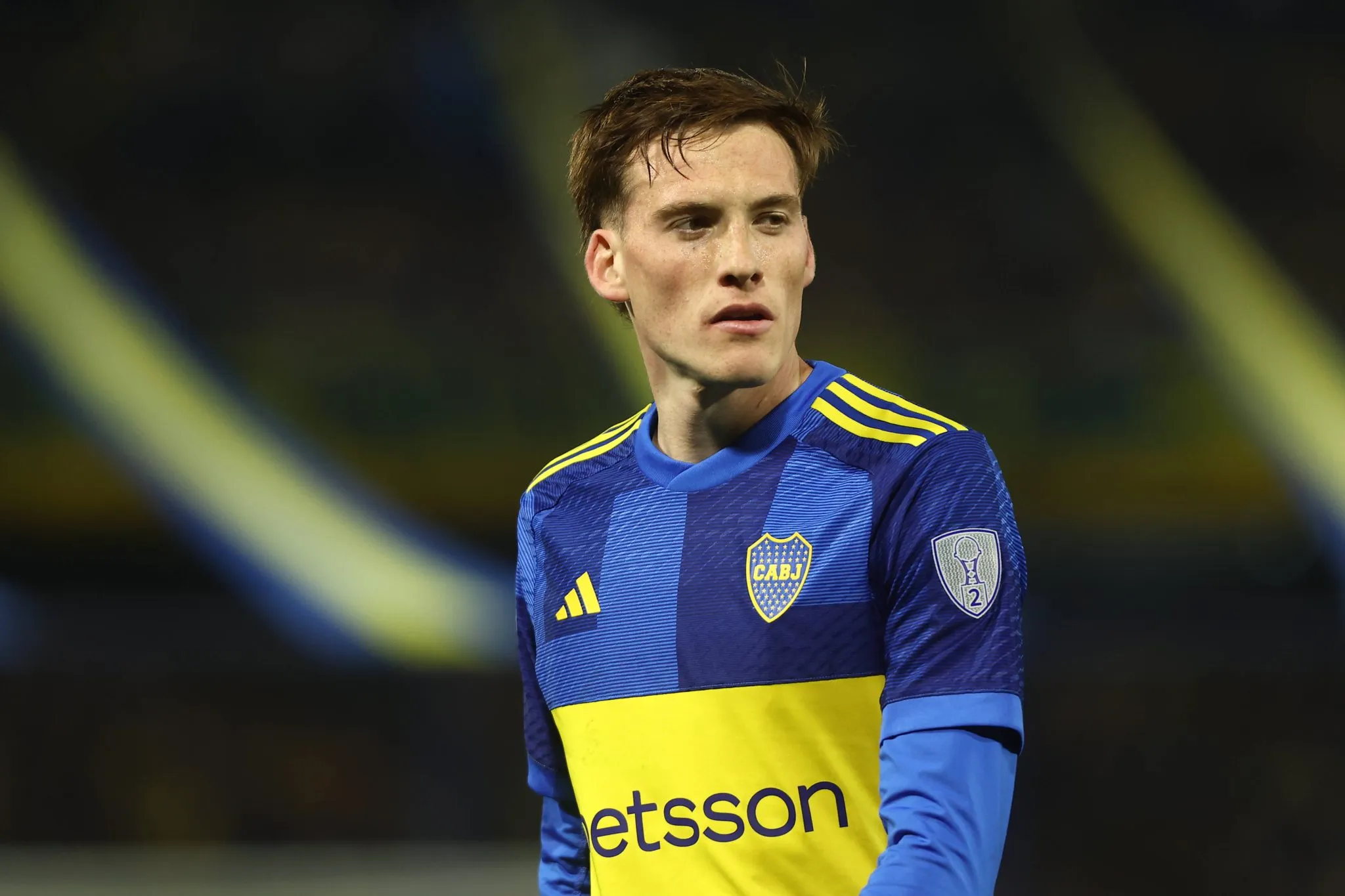Boca Juniors midfielder Jabes Saralegui looks on during the Copa Sudamericana match between Argentina s Boca Juniors and