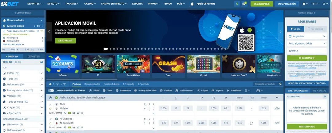 1xbet apuestas
