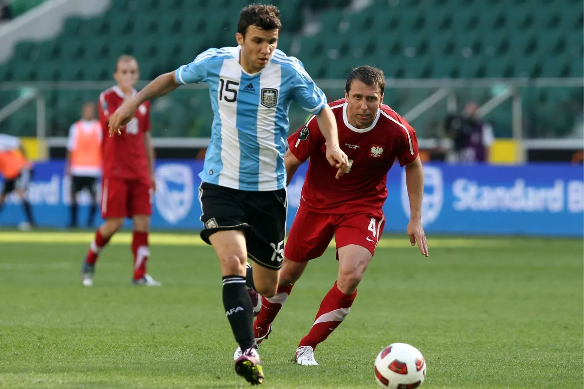 Nicolás Bertolo con la camiseta de la Selección Argentina