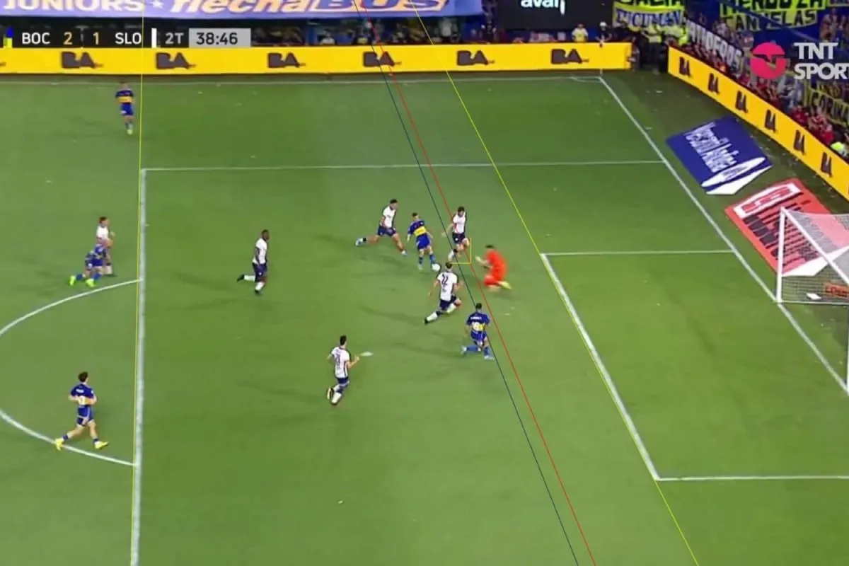 Miguel Merentiel, habilitado en el gol de Boca sobre San Lorenzo