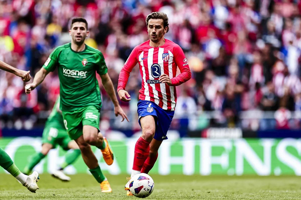 Civitas Metropolitan Stadium Madrid, Spain – May 19: Antoine Griezmann of Atletico de Madrid runs with the ball during t