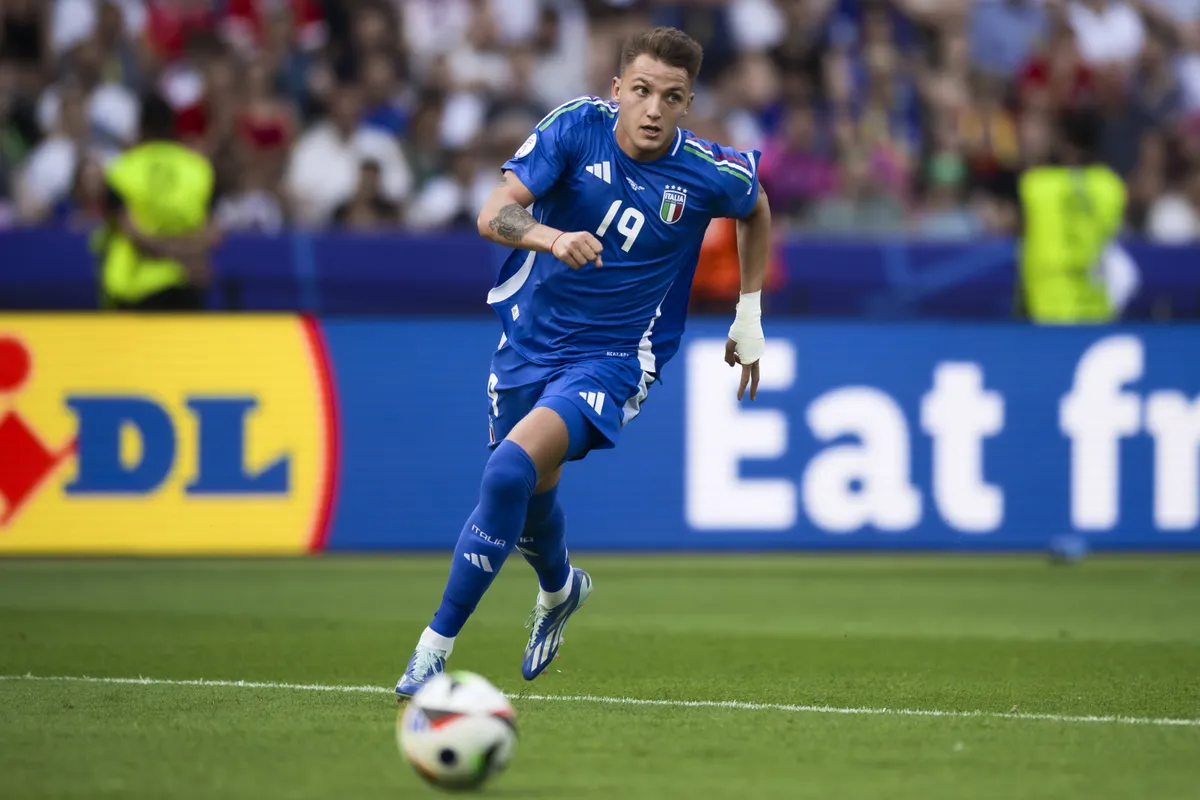 Switzerland v Italy – UEFA EURO, EM, Europameisterschaft,Fussball 2024 Mateo Retegui of Italy in action during the UEFA