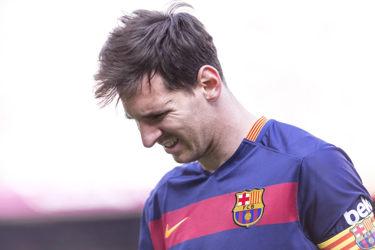 Aktuell Fußball FC Barcelona Verletzung von Lionel Messi im Spiel gegen UD Las Palmas BARCELONA s