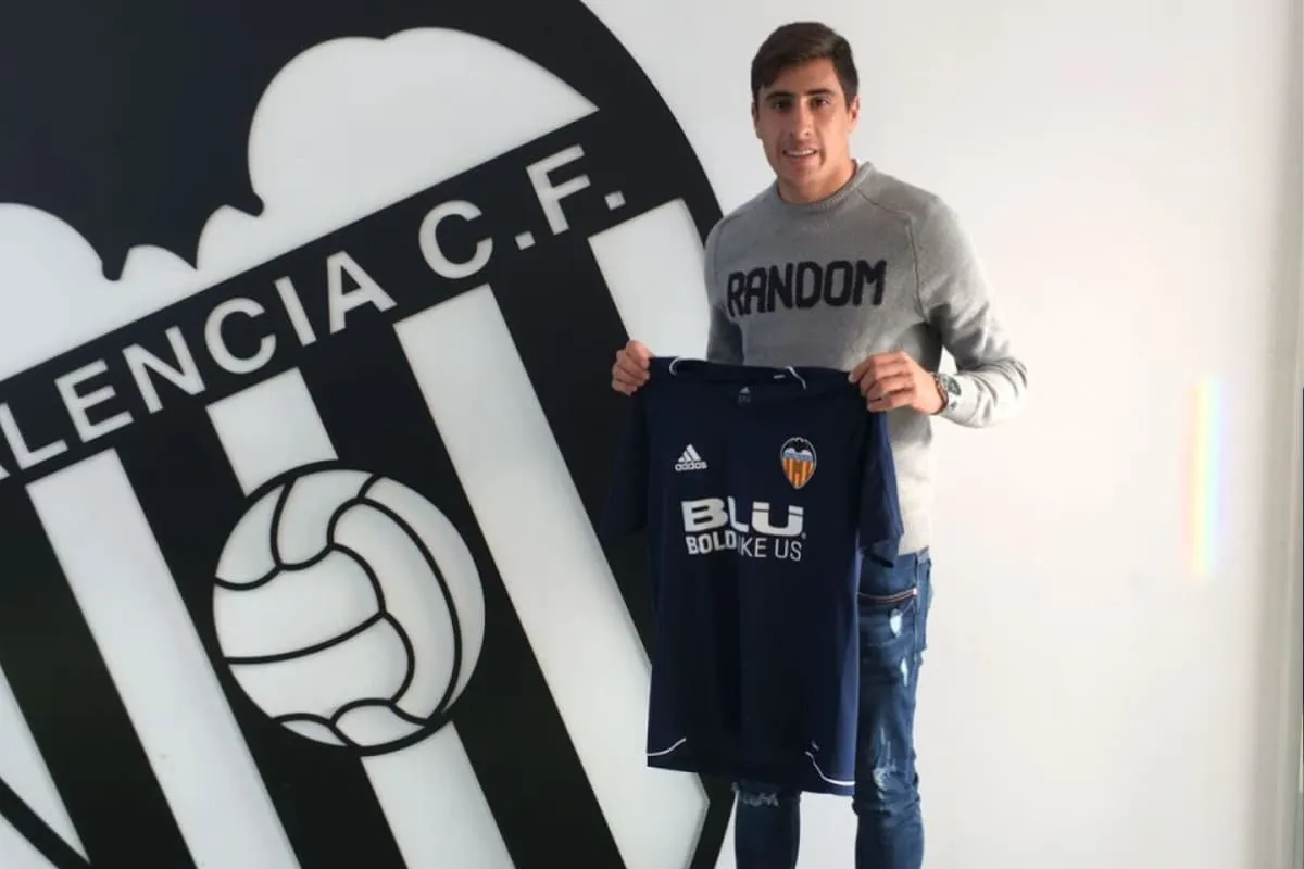 Miguel Merentiel en su etapa como jugador de Valencia B
