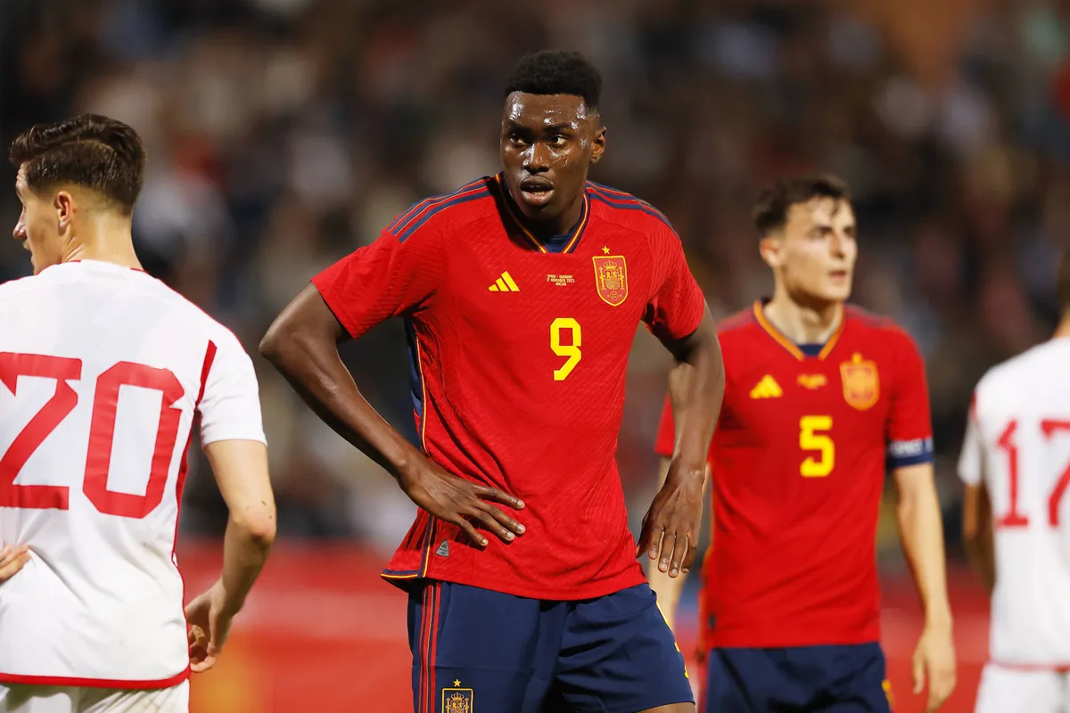 Samuel Omorodion (ESP), NOVEMBER 17, 2023 – Football / Soccer : UEFA Under-21 Championship qualifying round match betwee