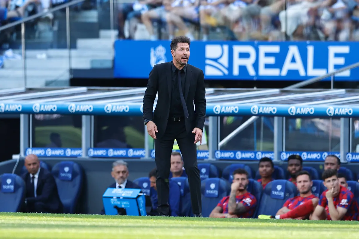 Diego Simeone (Atletico), MAY 25, 2024 – Football / Soccer : Spanish LaLiga EA Sports match between Real Sociedad 0-2 Cl
