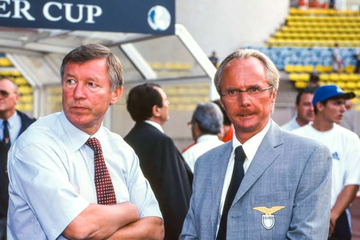Sven-Goran Eriksson junto a Sir Alex Ferguson
