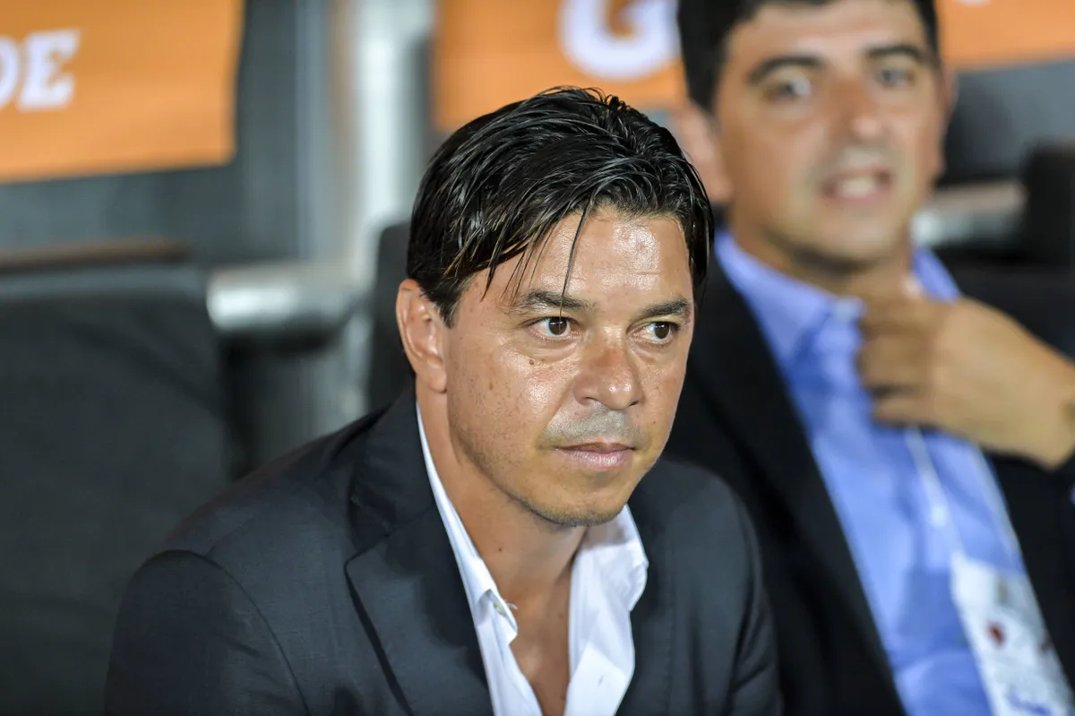 Flamengo x River Plate RIO DE JANEIRO RJ 28 02 2018 FLAMENGO X RIVER PLATE coach Marcelo Danie