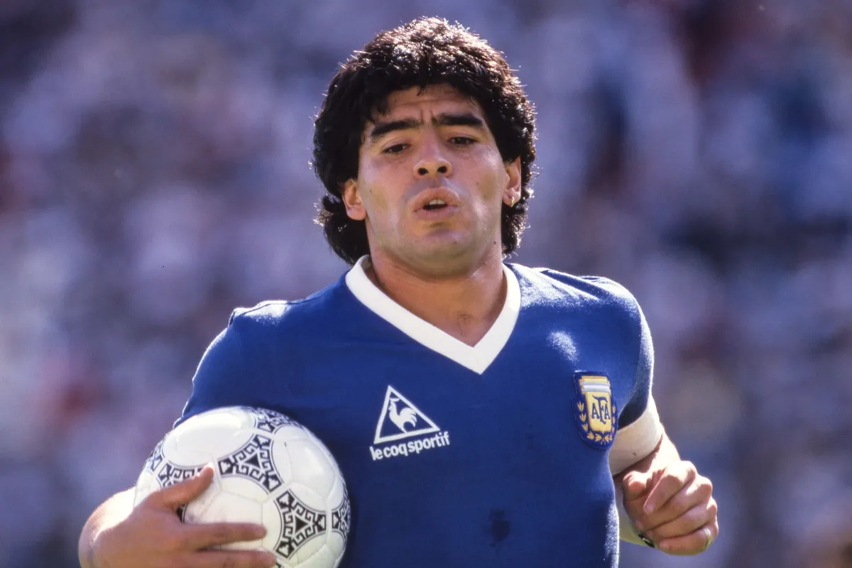 Diego Maradona con la camiseta de la Selección Argentina en México 1986