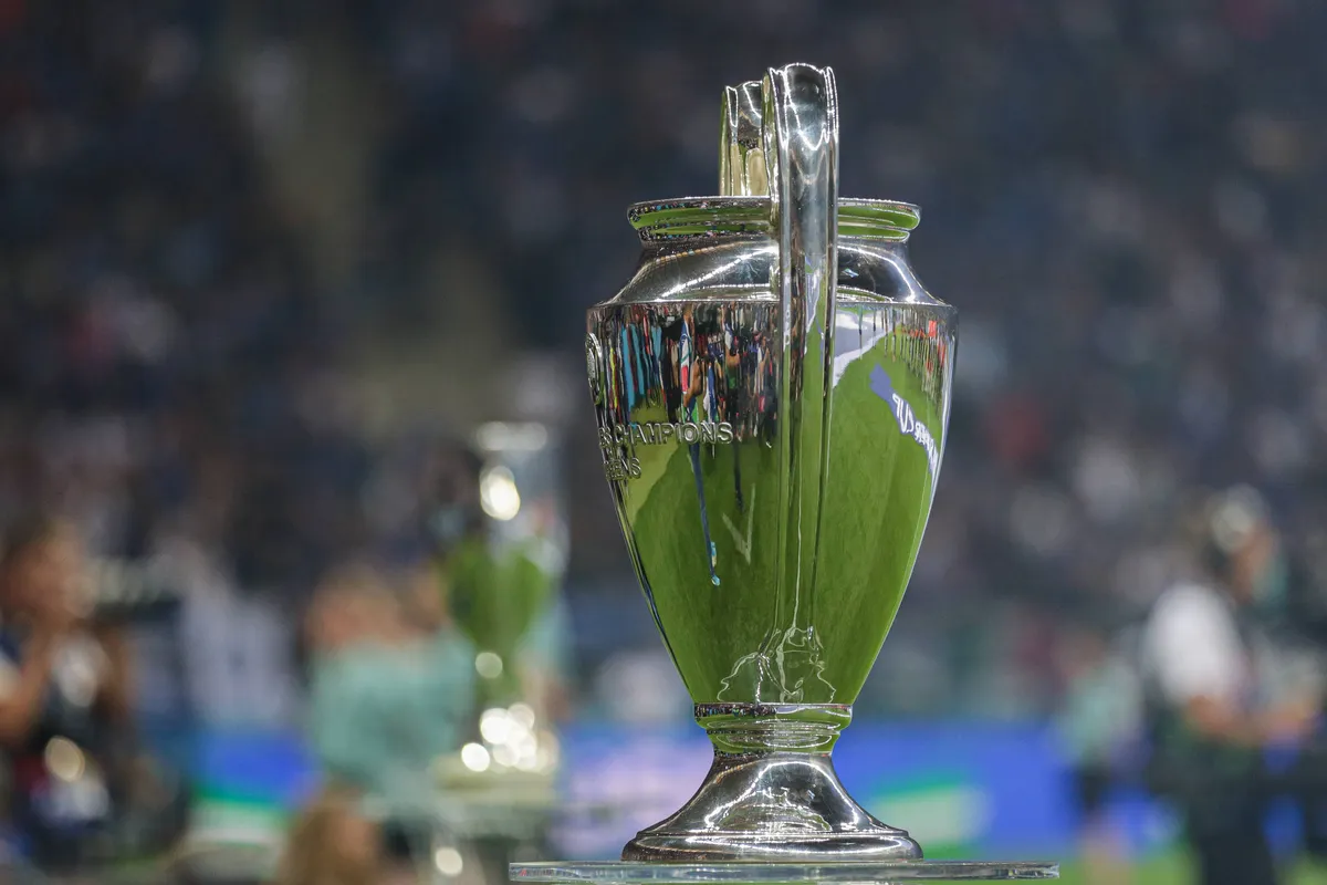 August 14, 2024, Warsaw, Poland: The Champions League Trophy seen during the ceremony after the UEFA Super Cup 2024 betw