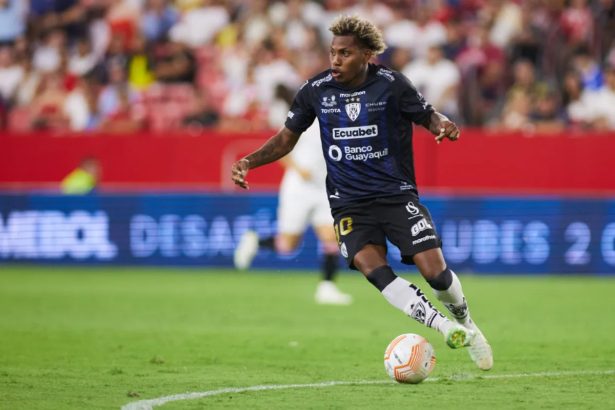 July 19, 2023, SEVILLA, SEVILLA, SPAIN: Joao Ortiz of Independiente of Valle in action during the UEFA CONMEBOL Challeng