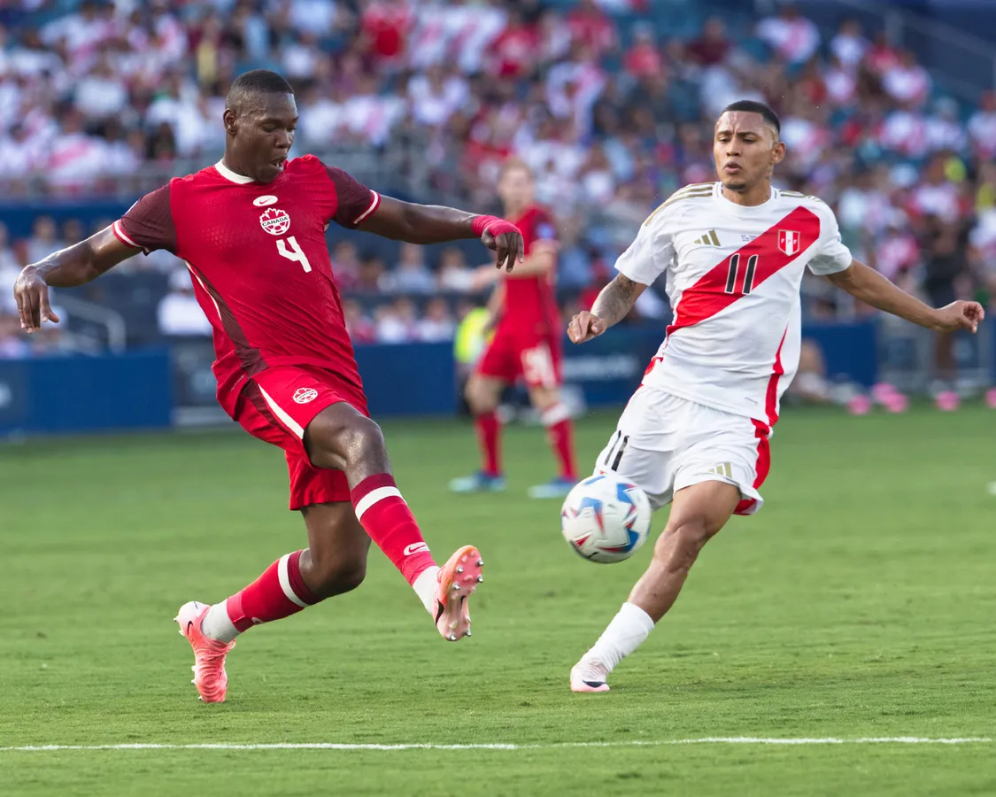 June 25, 2024, Kansas City, Kansas, USA: Team Peru and Team Canada compete in the CONMEBOL Men s Division Group Match at