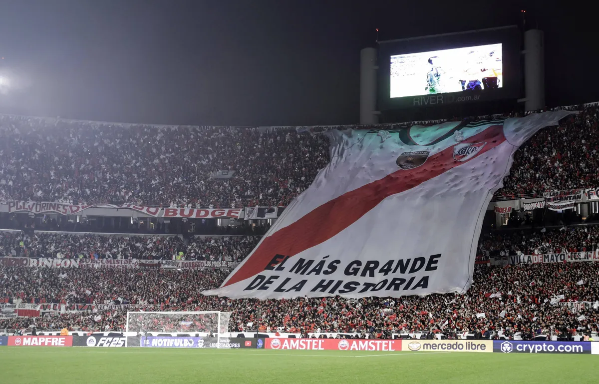 Tribuna de River. Club AtlÃ tico River Plate vs Talleres de Cordoba. Octavos de Final Copa Libertadores de AmÃ rica 21/8
