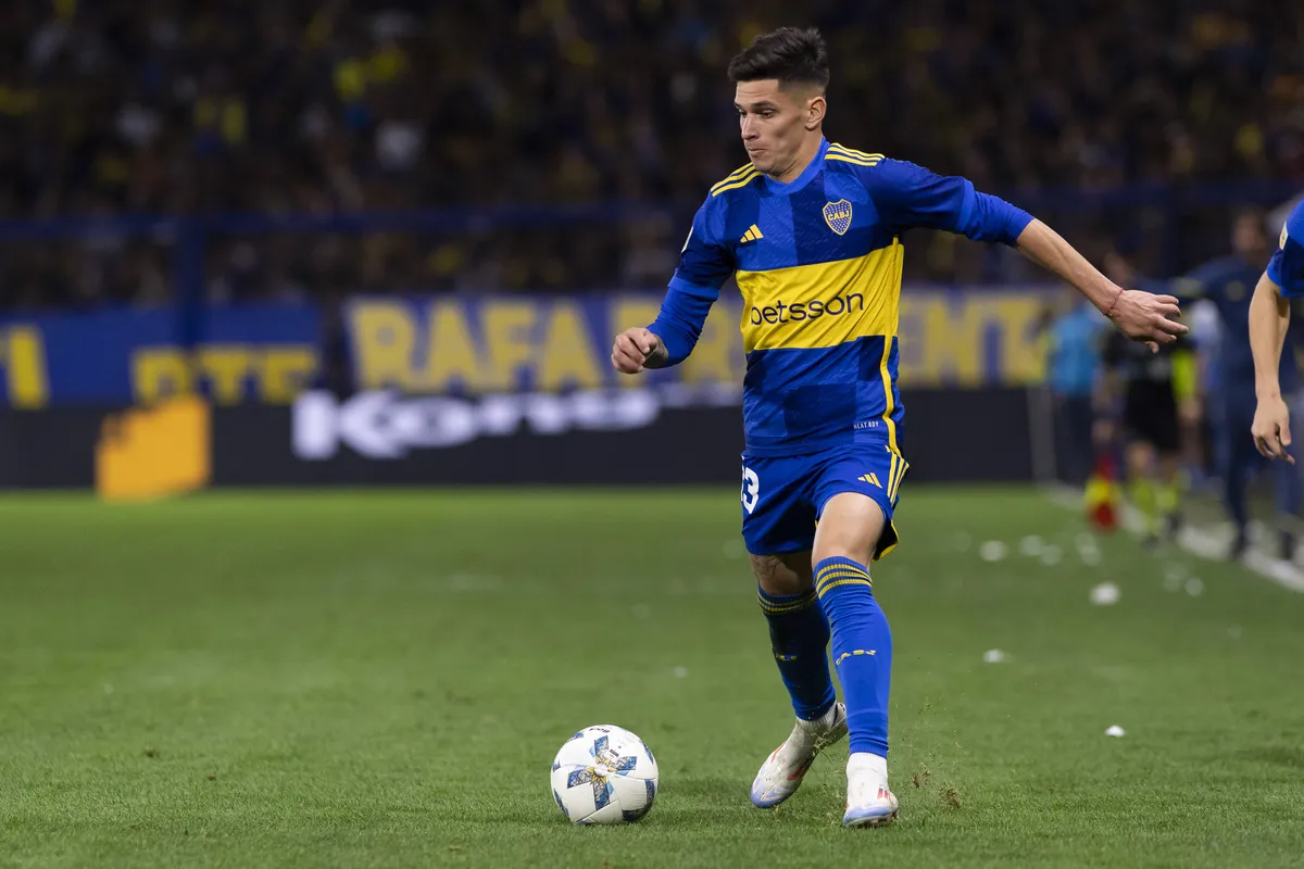 Boca Juniors Vs Barracas in Buenos Aires – 04 Aug 2024 Brian Aguirre of Boca Juniors in action during a Liga Profesional