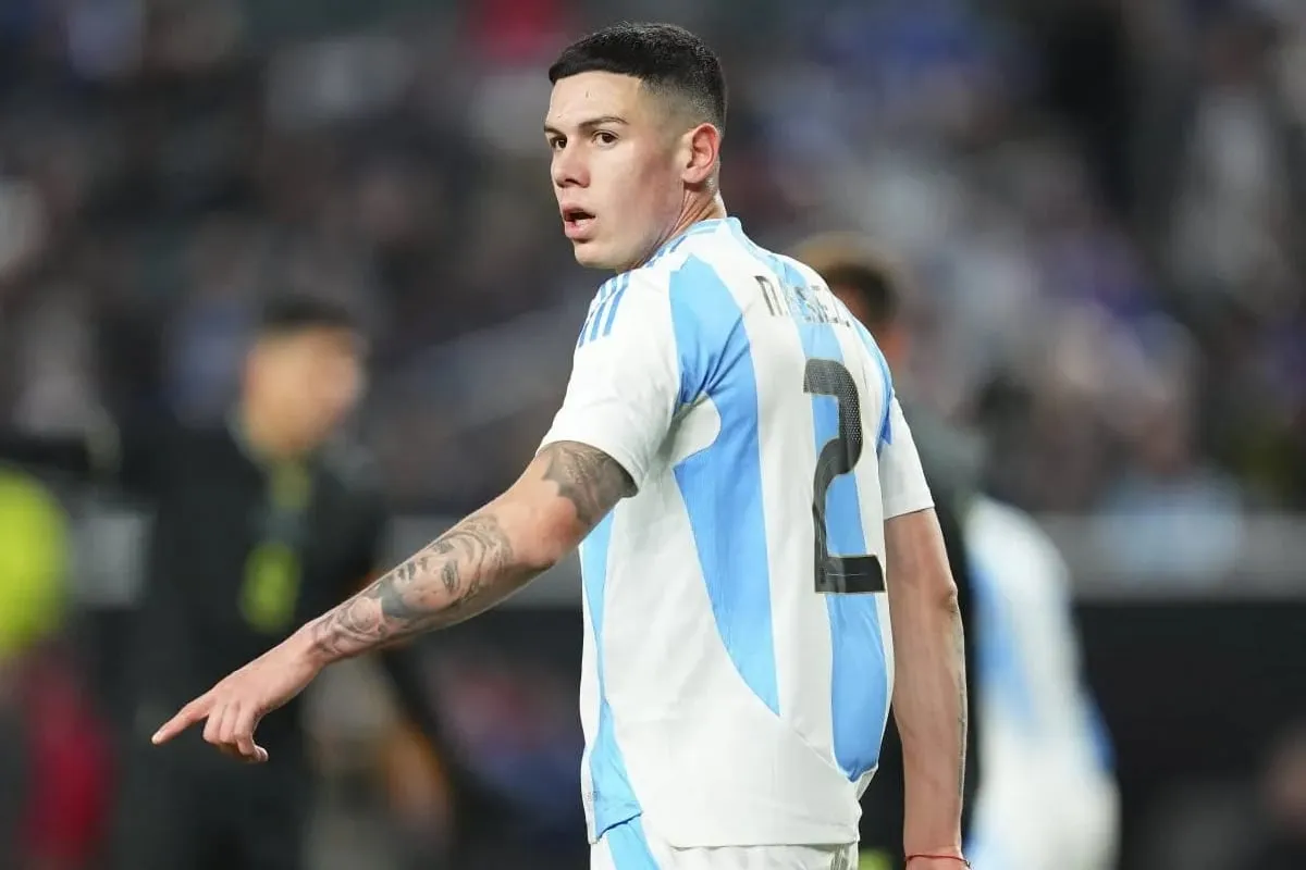 Nehuén Pérez jugando en la Selección Argentina