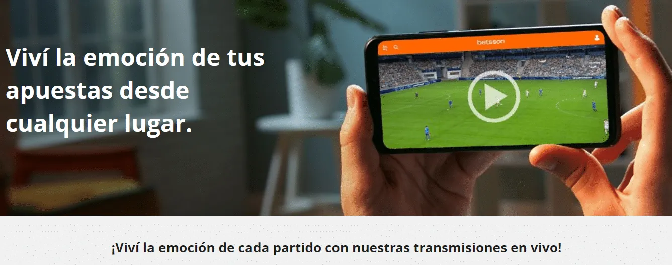 Código promocional Betsson -Transmisiones en vivo