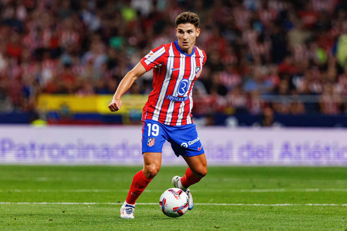 LaLiga EA SPORTS game between Atletico de Madrid and RCD Espanyol in Madrid, Spain – 28 Aug 2024 Julian Alvarez (Atletic