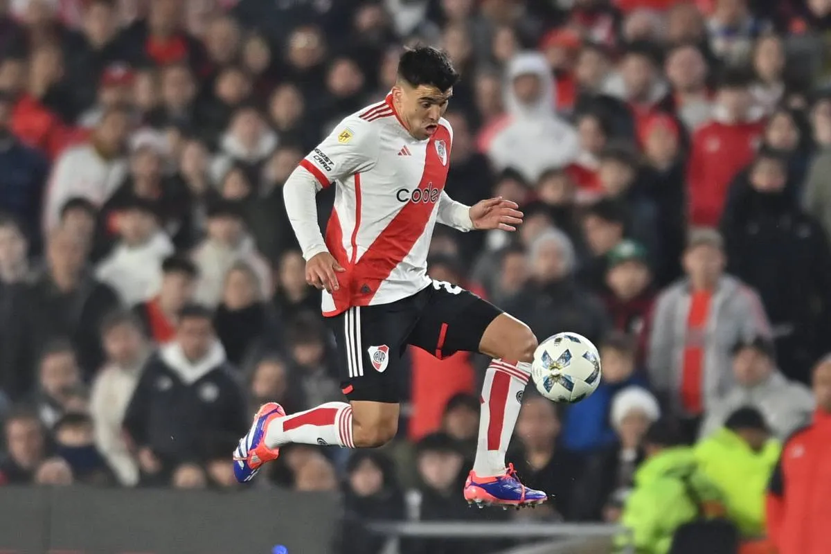 Marcos Acuña en su debut en River Plate