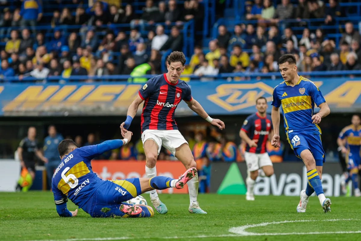 Boca Juniors v San Lorenzo – Liga Profesional 2024 Andres Vombergar of San Lorenzo is being seen in action during the ma