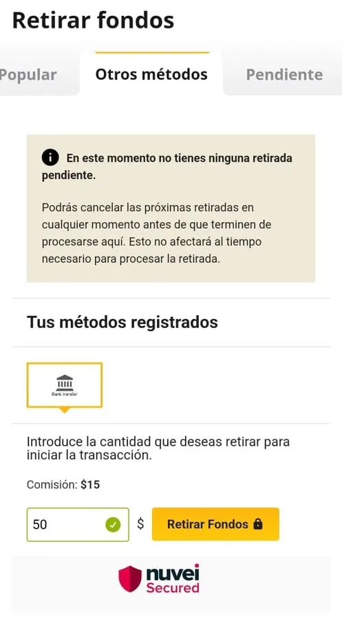 retiro app betfair