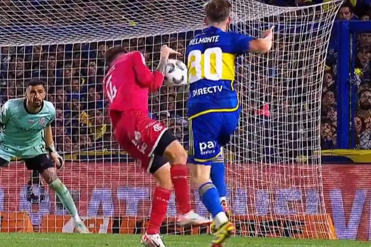 Tomás Belmonte juró que hubo penal por mano de Goñi