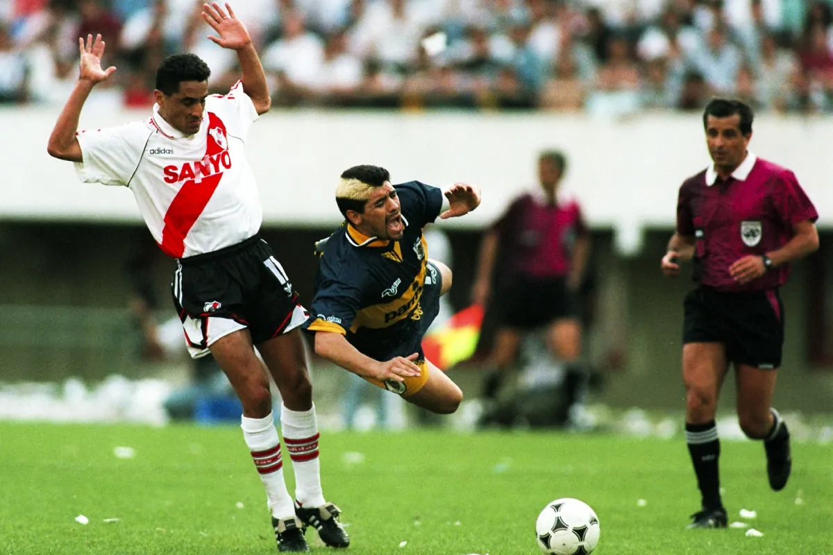 Diego Maradona en su regreso a Boca Juniors