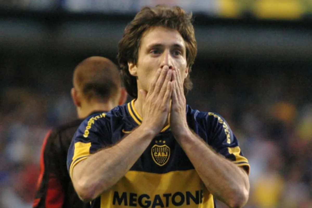 Guillermo Barros Schelotto con la casaca de Boca Juniors