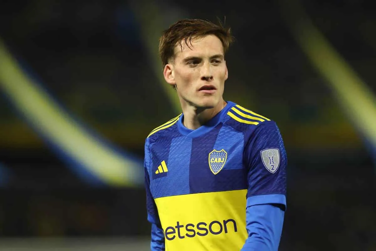 Boca Juniors midfielder Jabes Saralegui looks on during the Copa Sudamericana match between Argentina s Boca Juniors and
