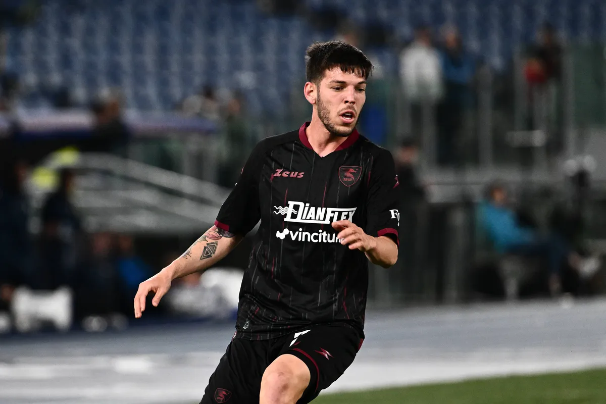 Agustin Martegani of US Salernitana looks on during the Serie A match between SS Lazio and US Salernitana at Stadio Olim