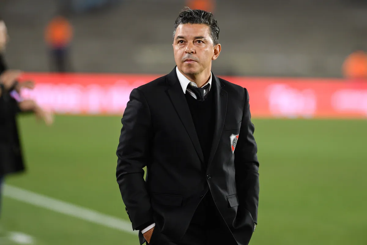 October 16, 2022, Buenos Aires, Argentina: The last game of the head coach of River Plate Marcelo Gallardo looks on duri