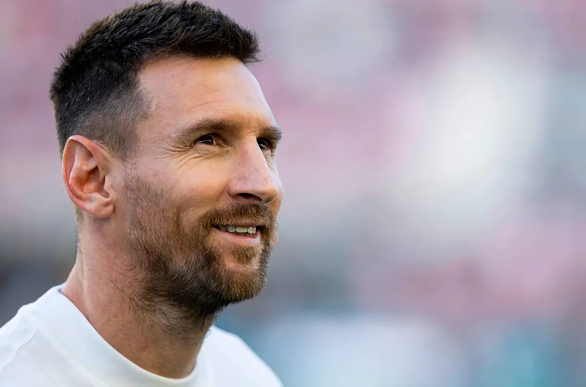July 22, 2024: Inter Miami forward Lionel Messi (10) walks off the field after being recognized for winning 45 titles th