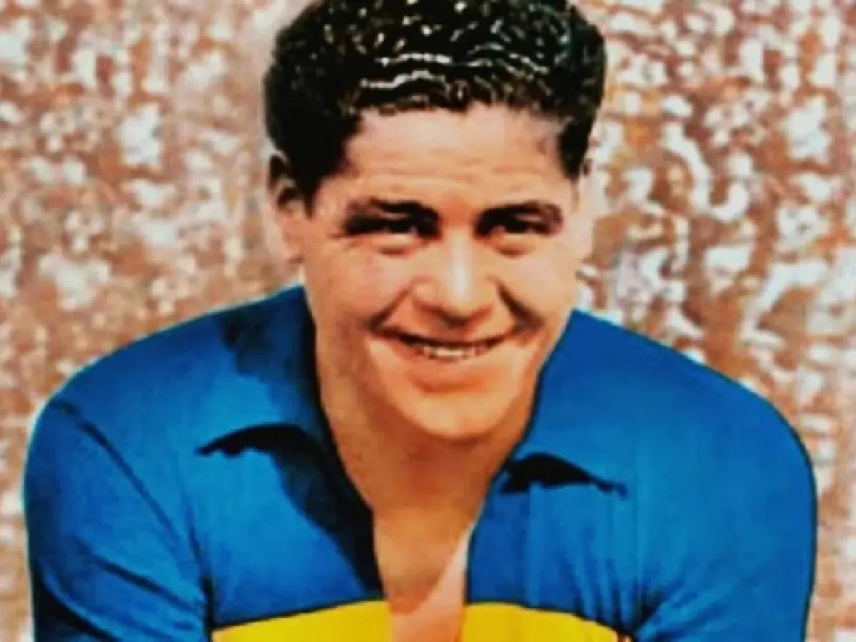 Roberto Cherro con la casaca de Boca Juniors