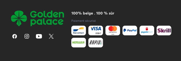 Les méthodes de paiement disponibles sur Golden Palace