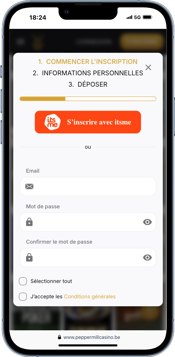 S'inscrire sur Peppermill