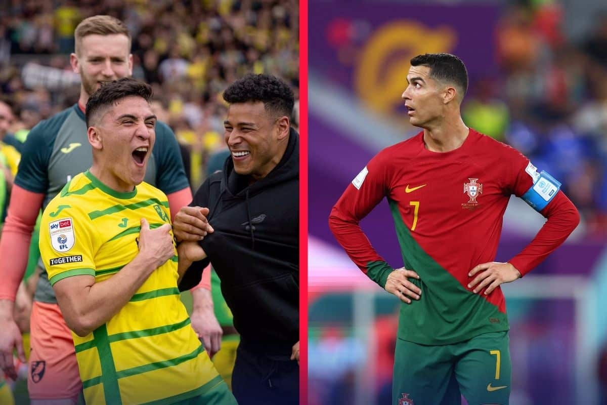 Marcelino Núñez fue comparado con Cristiano Ronaldo por prensa inglesa en Norwich City