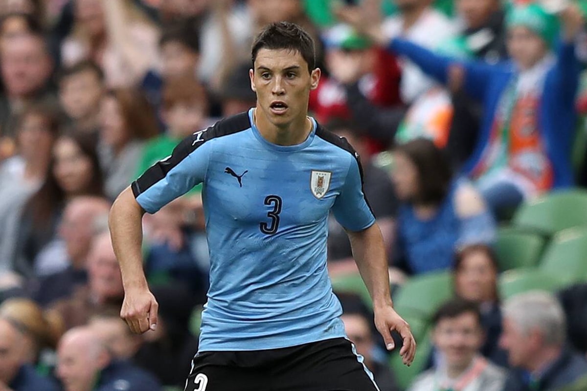 Federico Ricca jugando para las menores de Uruguay