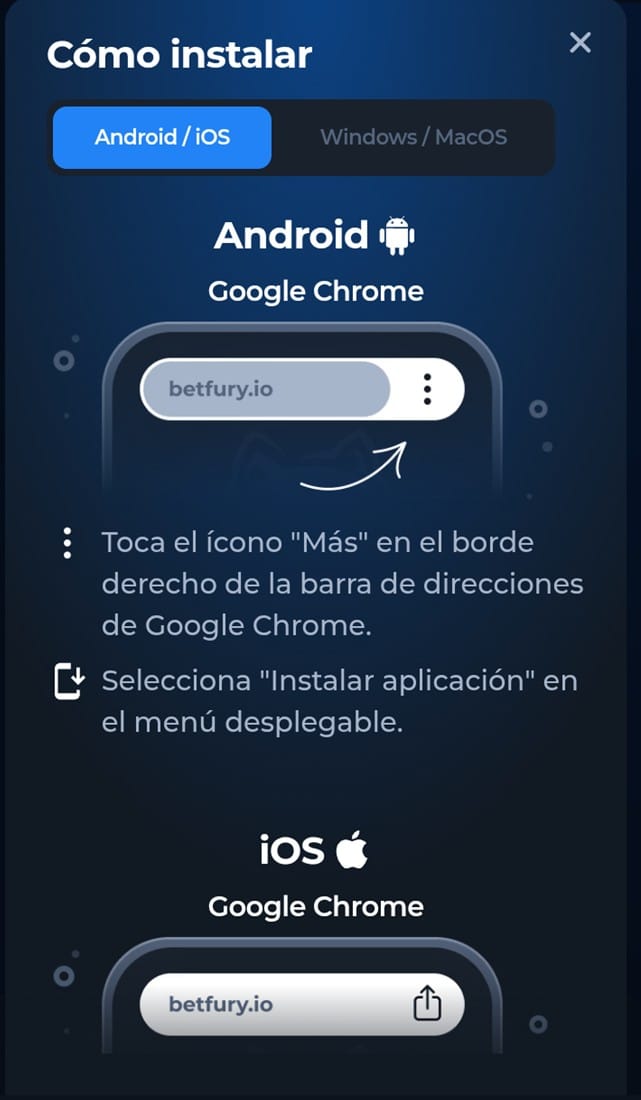 betfury download apk