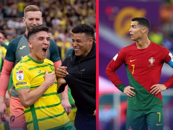 Marcelino Núñez fue comparado con Cristiano Ronaldo por prensa inglesa en Norwich City