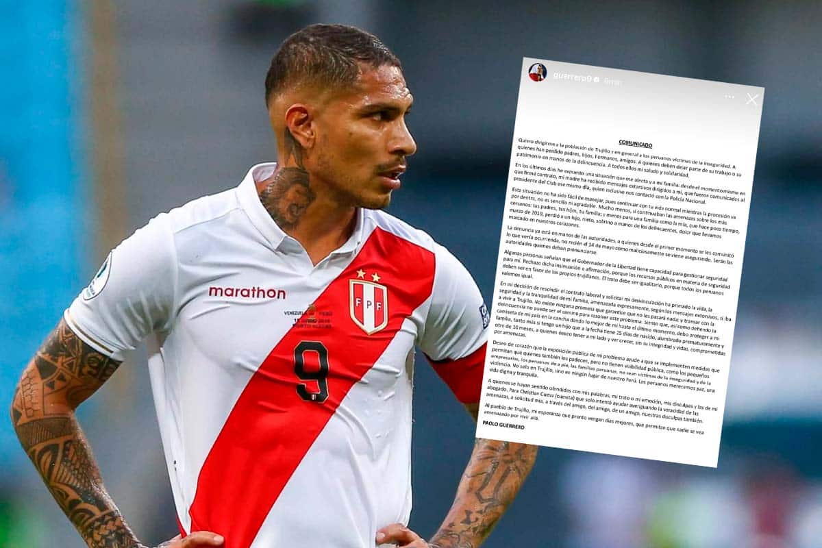 Paolo Guerrero envía SENTIDO mensaje a Trujillo