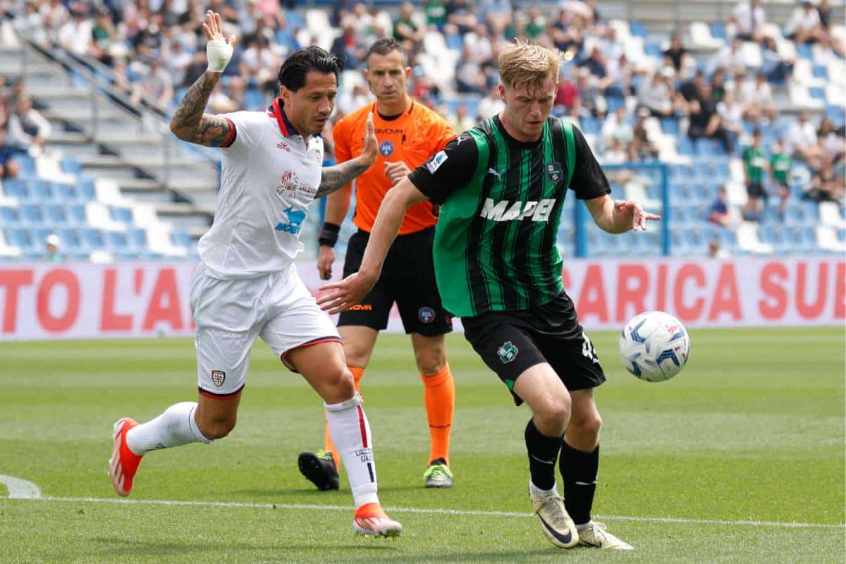 Otro ángulo: el gol y festejo de Gianluca Lapadula para mantener a Cagliari en Serie A