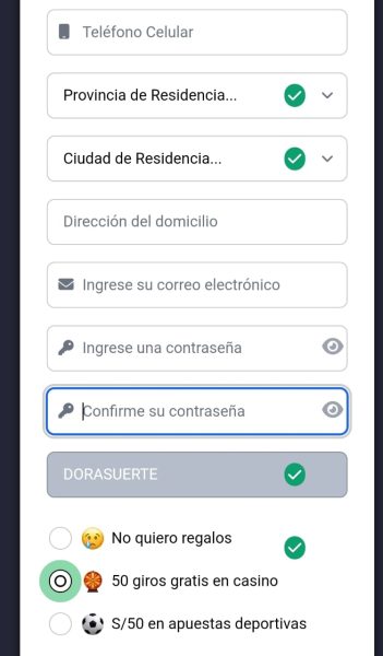 registro en doradobet