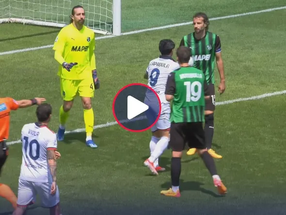 VIDEO: El picante cruce entre Gianluca Lapadula y Yerry Mina antes del decisivo penal de Cagliari