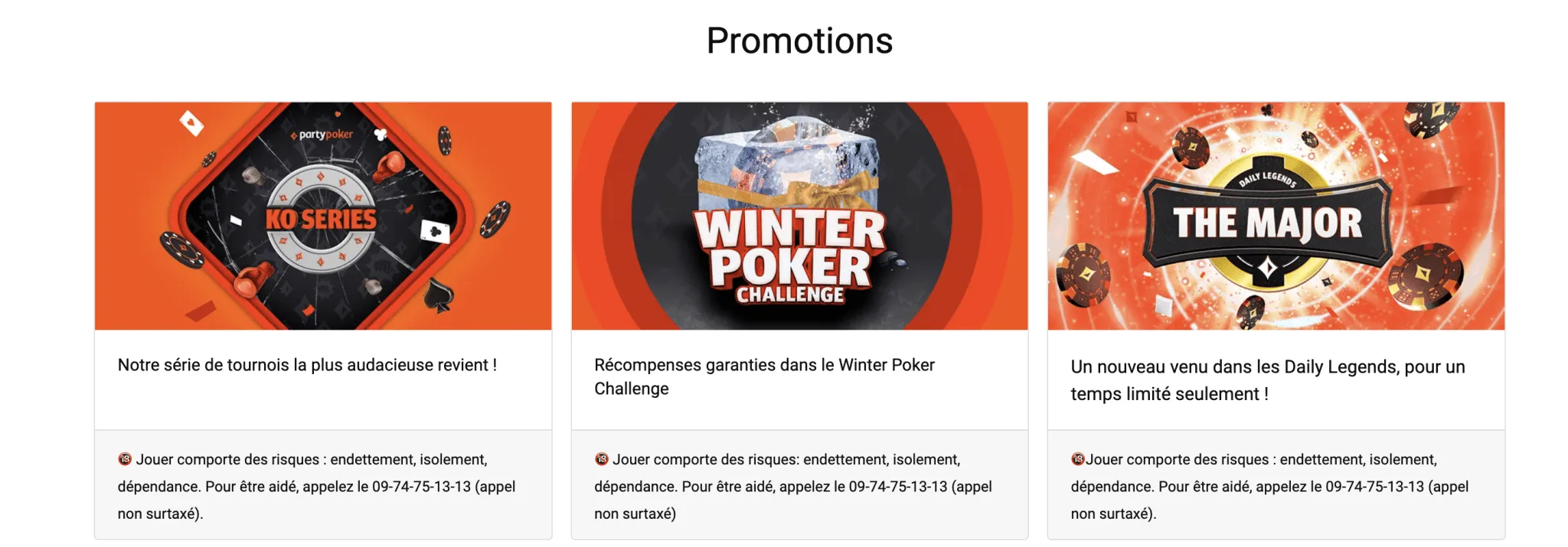 Le code promo Party Poker vous ouvrez les portes d'un grand nombre de tournoi spéciaux.